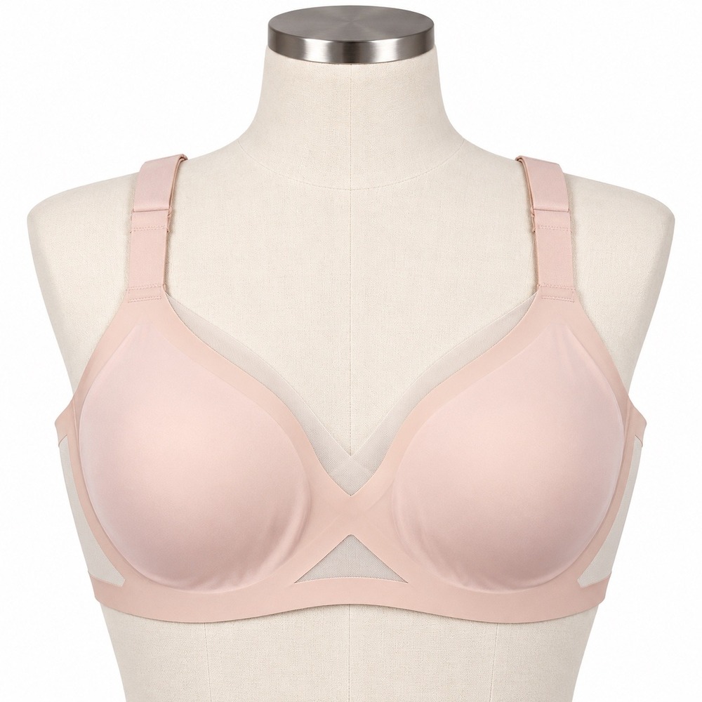 Honeylove Crossover Bra Size Small Blush Pink Wireless Comfort Lift